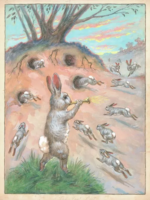 Framed Print : Bunnies returning to the warren Framed Print : Bunnies returning to the warren