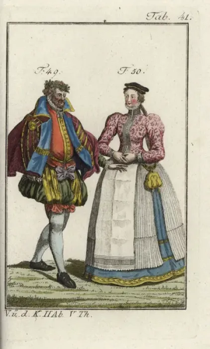 Framed Print : Burgher and woman of Nuremberg, 1577 Framed Print : Burgher and woman of Nuremberg, 1577