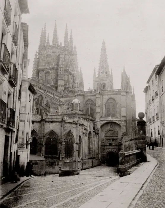 Framed Print : Burgos Spain, street view and the cathedral Framed Print : Burgos Spain, street view and the cathedral
