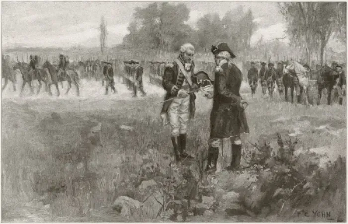 Framed Print : Burgoyne Surrenders / 1777 Framed Print : Burgoyne Surrenders / 1777