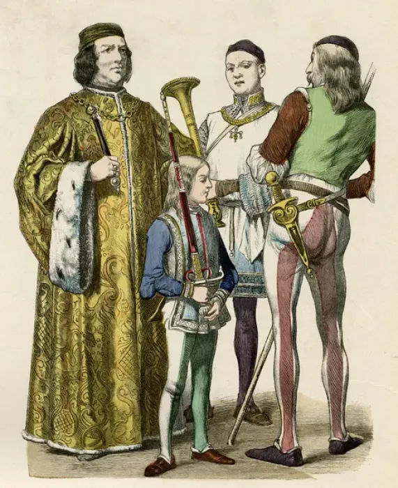 Framed Print : Burgundian Dress C. 1450 Framed Print : Burgundian Dress C. 1450