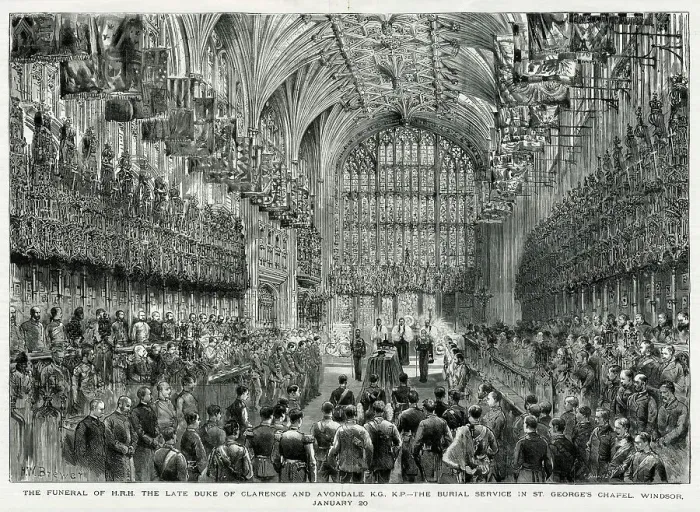 Framed Print : Burial of Prince Albert Victor, Duke of Clarence & Avondale Framed Print : Burial of Prince Albert Victor, Duke of Clarence & Avondale