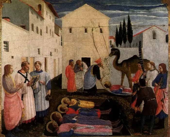 Framed Print : Burial of Saints Cosmas and Damian Date: 1439 Framed Print : Burial of Saints Cosmas and Damian Date: 1439