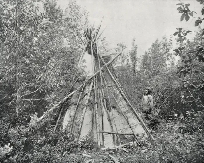 Framed Print : Burial Tepee of a Chiefs Wife, USA Framed Print : Burial Tepee of a Chiefs Wife, USA