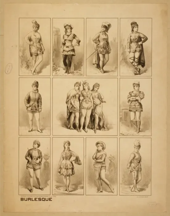 Framed Print : Burlesque. Date c1879 Framed Print : Burlesque. Date c1879