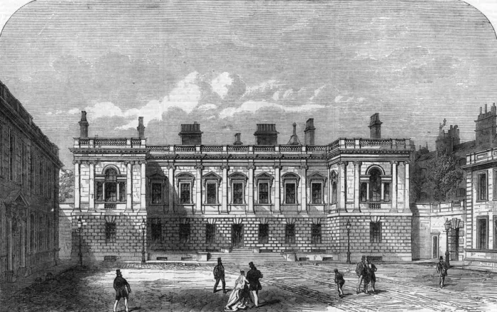 Framed Print : Burlington House, London, 1866 Framed Print : Burlington House, London, 1866