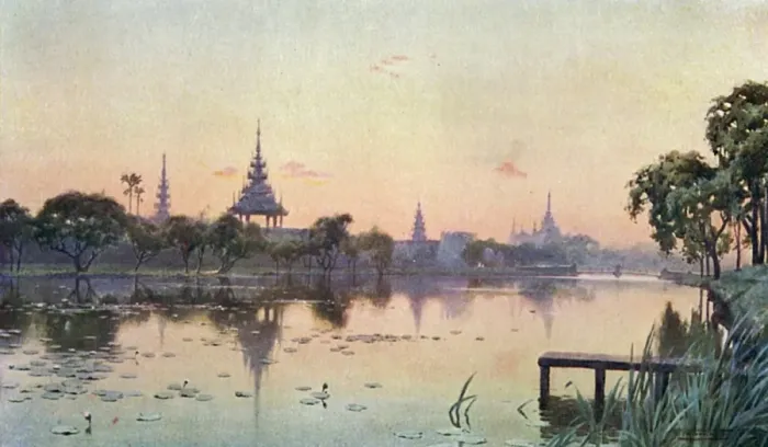 Framed Print : Burma / Mandalay Moat 1905 Framed Print : Burma / Mandalay Moat 1905