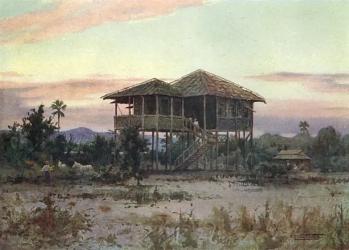 Framed Print : Burma Scene / Dak 1909 Framed Print : Burma Scene / Dak 1909