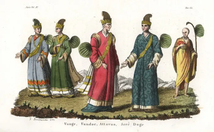 Framed Print : Burmese court officials to the Emperor Framed Print : Burmese court officials to the Emperor