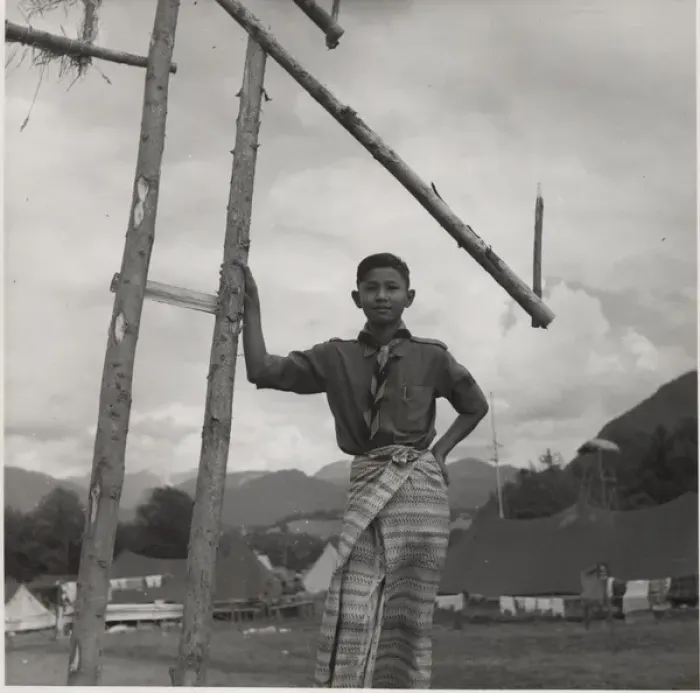 Framed Print : Burmese scout at a camp Framed Print : Burmese scout at a camp