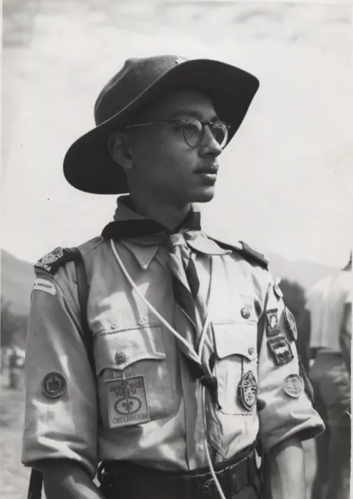 Framed Print : Burmese scout at a camp Framed Print : Burmese scout at a camp