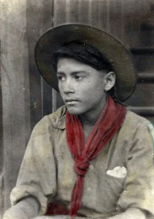Framed Print : Burmese scout in red scarf Framed Print : Burmese scout in red scarf