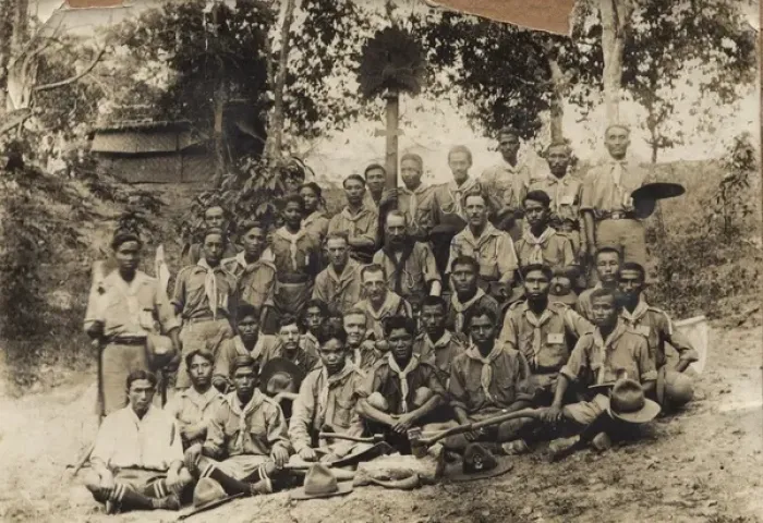 Framed Print : Burmese scouts at a training camp Framed Print : Burmese scouts at a training camp
