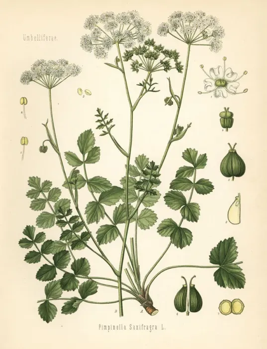 Framed Print : Burnet-saxifrage, Pimpinella saxifraga Framed Print : Burnet-saxifrage, Pimpinella saxifraga