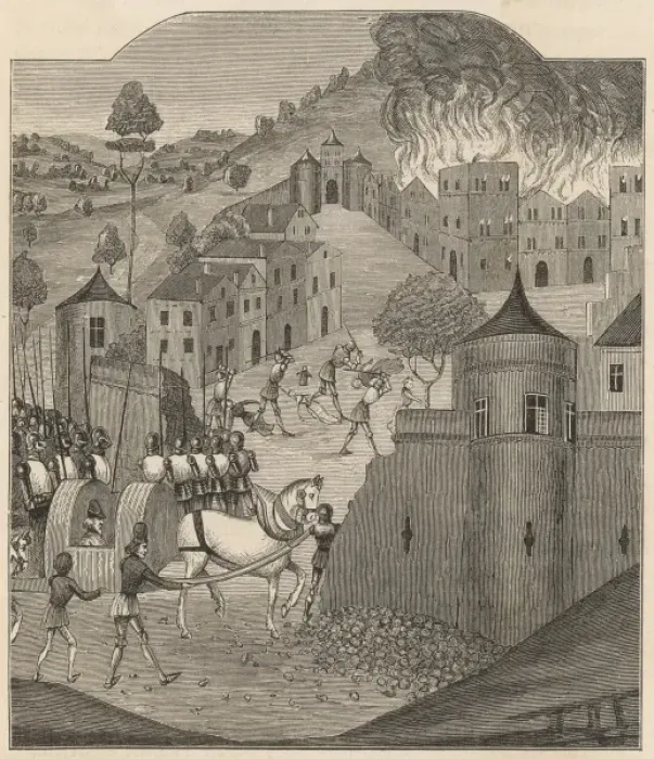 Framed Print : Burning of Limoges Framed Print : Burning of Limoges