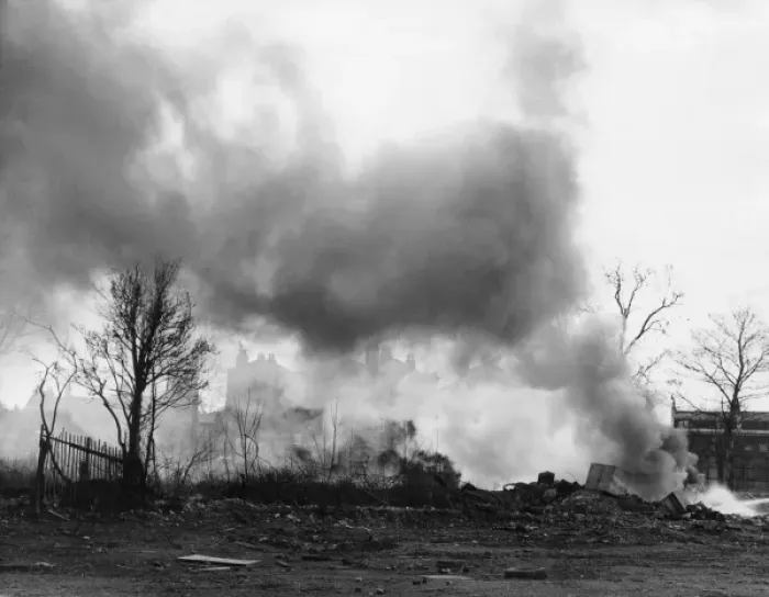 Framed Print : Burning Rubbish