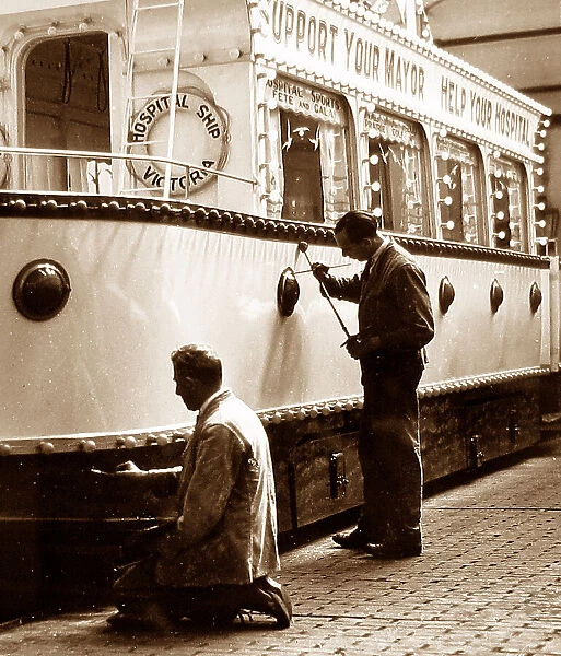 Burnley Coach Painting a tram early 1900s