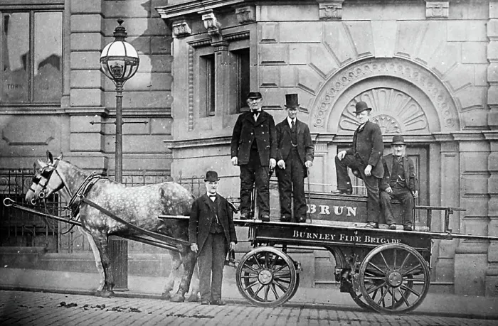Framed Print : Burnley Fire Brigade, early 1900s Framed Print : Burnley Fire Brigade, early 1900s