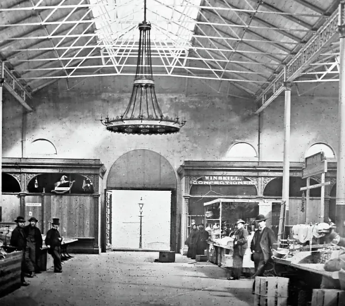 Framed Print : Burnley Market Hall, circa 1870 Framed Print : Burnley Market Hall, circa 1870
