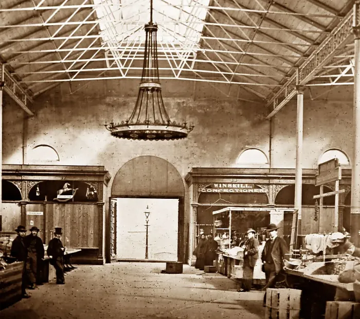Framed Print : Burnley Market Hall, circa 1870 Framed Print : Burnley Market Hall, circa 1870