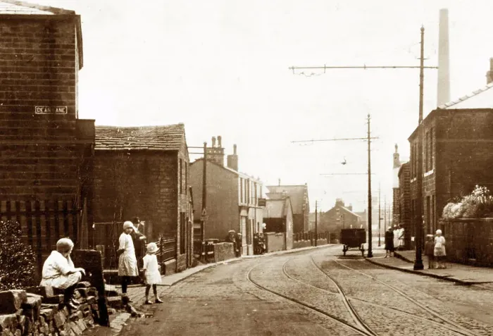 Framed Print : Burnley Road, Lumb, early 1900s Framed Print : Burnley Road, Lumb, early 1900s