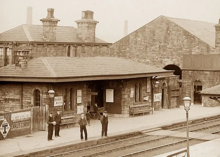 Framed Print : Burnley Rosegrove Railway Station early 1900s Framed Print : Burnley Rosegrove Railway Station early 1900s