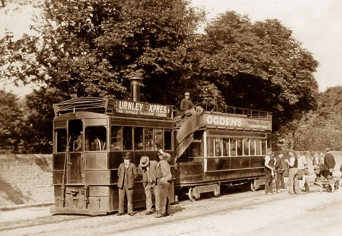 Framed Print : Burnley Steam Tram early 1900s Framed Print : Burnley Steam Tram early 1900s