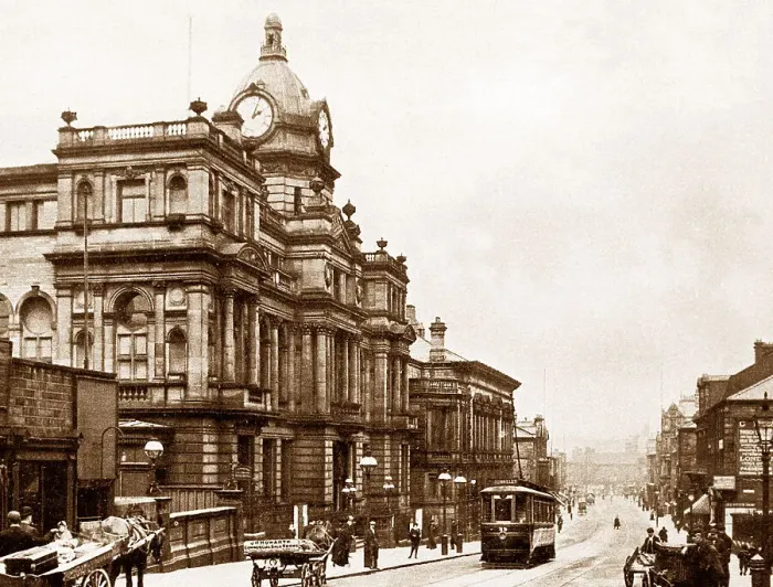 Framed Print : Burnley Town Hall early 1900s Framed Print : Burnley Town Hall early 1900s