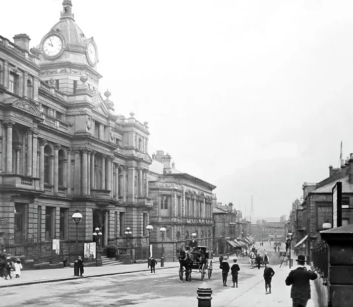 Framed Print : Burnley Town Hall, Victorian period Framed Print : Burnley Town Hall, Victorian period