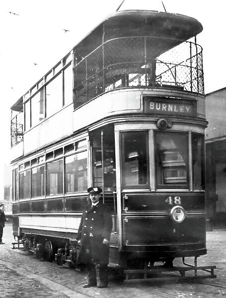Burnley tram driver Charlie Nelson, possibly 1920s