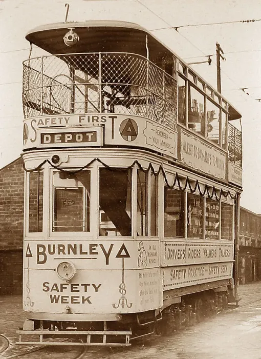 Framed Print : Burnley tram probably 1920s Framed Print : Burnley tram probably 1920s