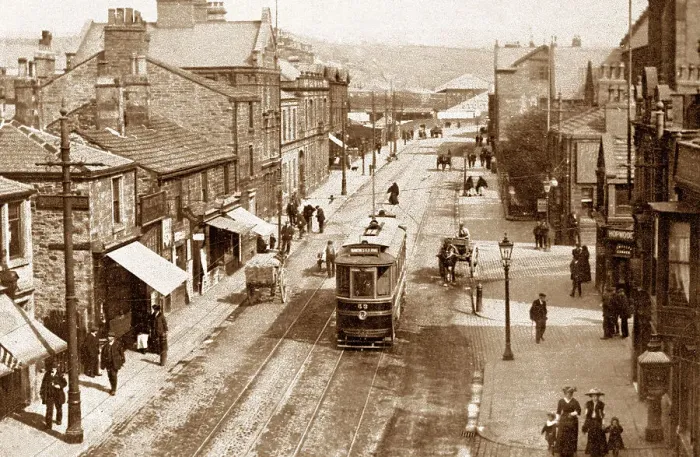 Framed Print : Burnley Yorkshire Street early 1900s Framed Print : Burnley Yorkshire Street early 1900s