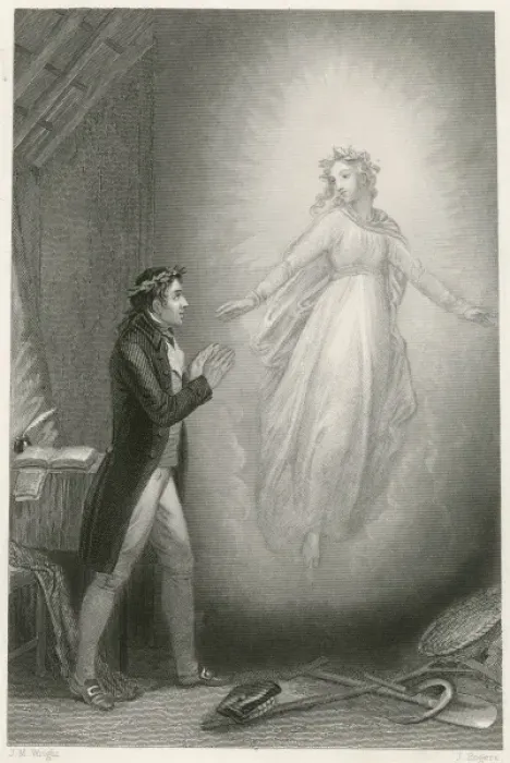 Framed Print : Burns and his Muse Framed Print : Burns and his Muse