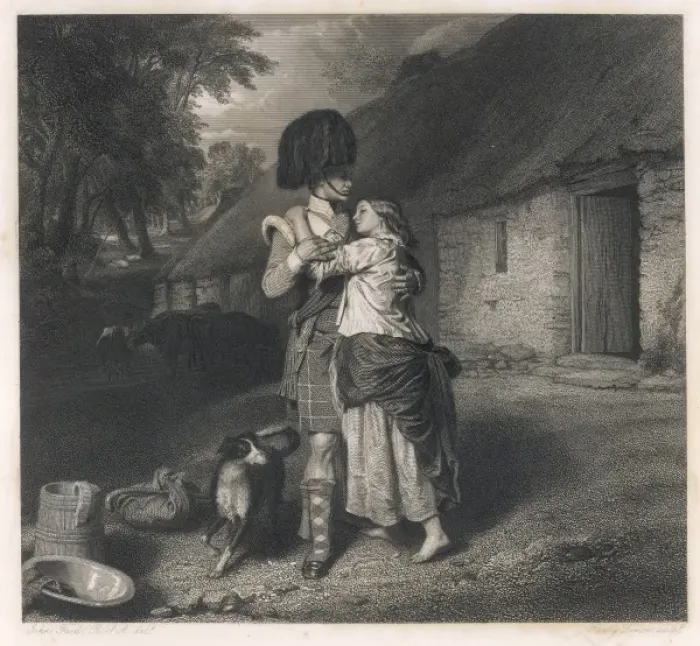 Framed Print : Burns / Soldiers Return Framed Print : Burns / Soldiers Return