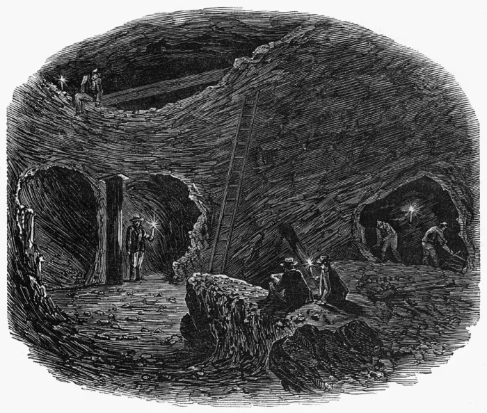 Framed Print : The Burra Burra copper-mine in South Australia Framed Print : The Burra Burra copper-mine in South Australia