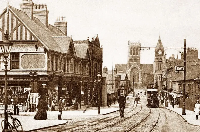 Framed Print : Burton-on-Trent Borough Road early 1900s Framed Print : Burton-on-Trent Borough Road early 1900s