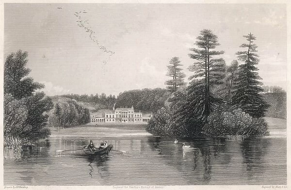 BURY HILL. Bury Hill, Surrey, the seat of Charles Barclay, viewed from the lake