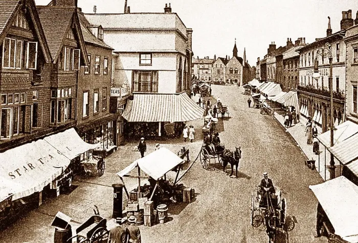 Framed Print : Bury St. Edmunds Butter Market early 1900s Framed Print : Bury St. Edmunds Butter Market early 1900s