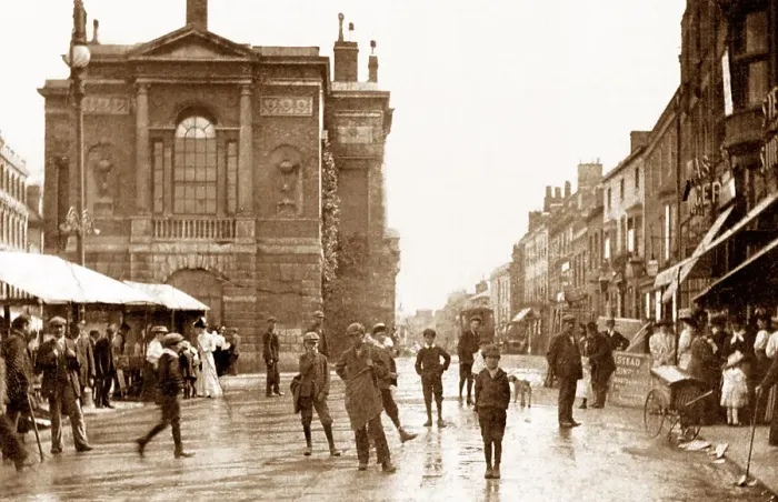 Framed Print : Bury St. Edmunds Town Hall early 1900s Framed Print : Bury St. Edmunds Town Hall early 1900s