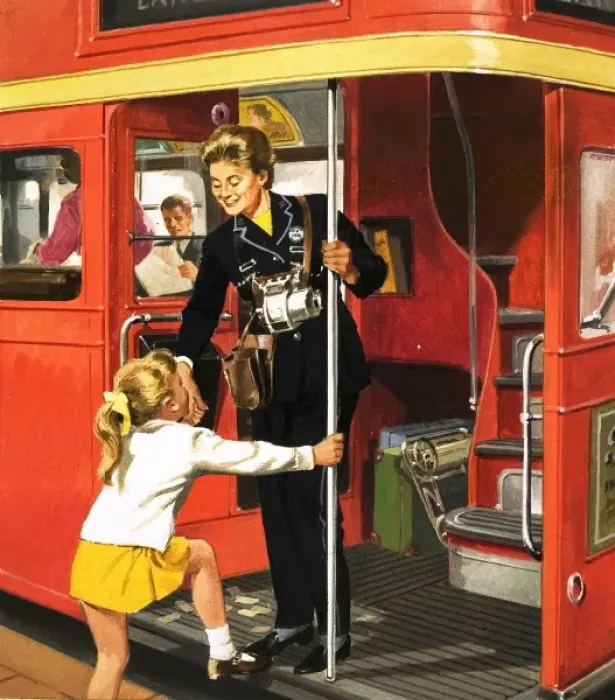 Framed Print : Bus conductor Framed Print : Bus conductor