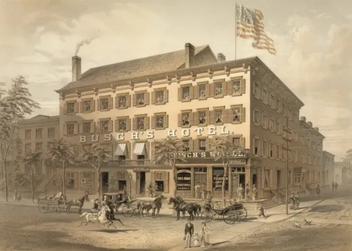 Framed Print : Buschs Hotel, Hoboken, N. J Framed Print : Buschs Hotel, Hoboken, N. J