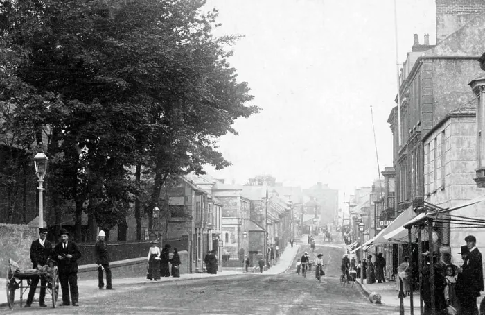 Framed Print : Bush Street, Pembroke Dock early 1900's Framed Print : Bush Street, Pembroke Dock early 1900's