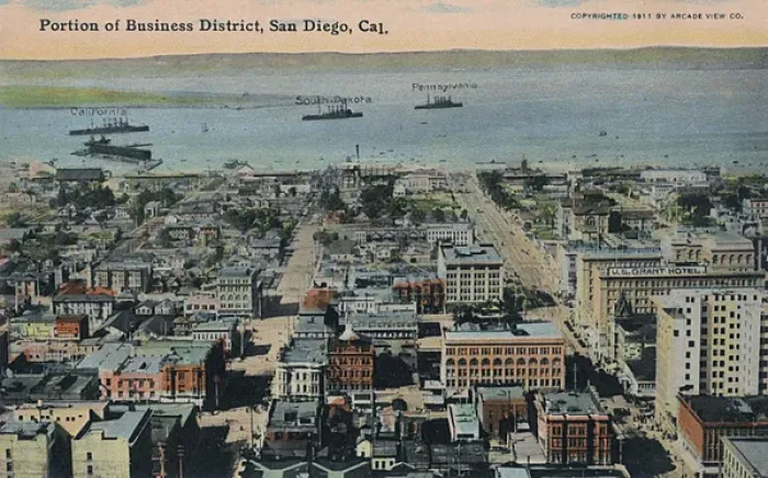 Framed Print : Business District, San Diego, California, USA