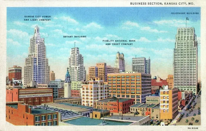 Framed Print : Business Section, Kansas City, Missouri, USA Framed Print : Business Section, Kansas City, Missouri, USA