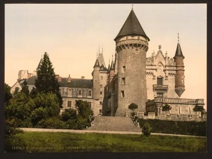 Framed Print : Busset near Vichy, Chateaux de Bourbon (i. e. Chateau de Bou Framed Print : Busset near Vichy, Chateaux de Bourbon (i. e. Chateau de Bou