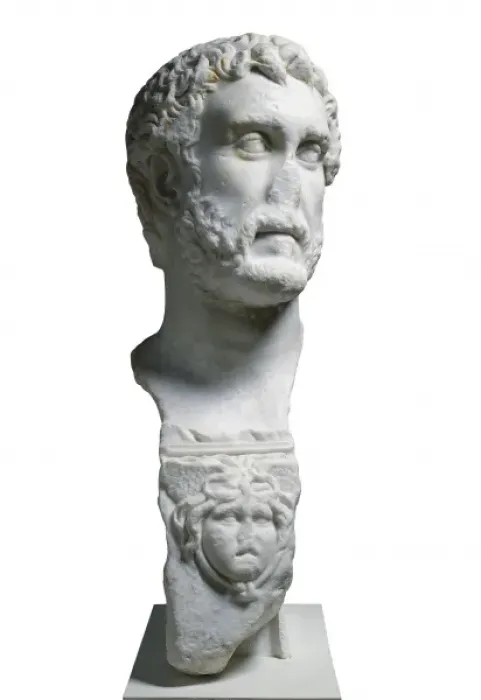 Framed Print : Bust of Antoninus Pius. 2nd c. Roman art. Early Framed Print : Bust of Antoninus Pius. 2nd c. Roman art. Early