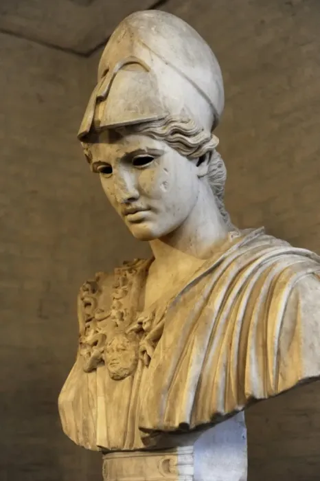 Framed Print : Bust of Athena. Roman sculpture after original of about 420 Framed Print : Bust of Athena. Roman sculpture after original of about 420