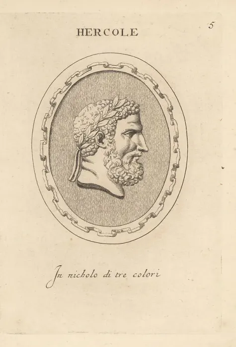 Framed Print : Bust of bearded Hercules with laurel wreath Framed Print : Bust of bearded Hercules with laurel wreath