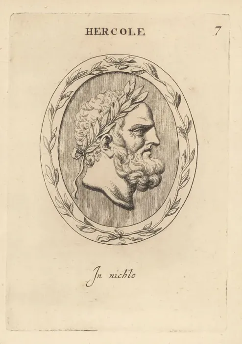 Framed Print : Bust of bearded Hercules with laurel wreath Framed Print : Bust of bearded Hercules with laurel wreath