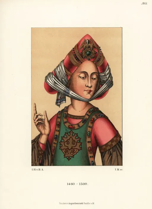 Framed Print : Bust of a German woman of the late 15th century Framed Print : Bust of a German woman of the late 15th century